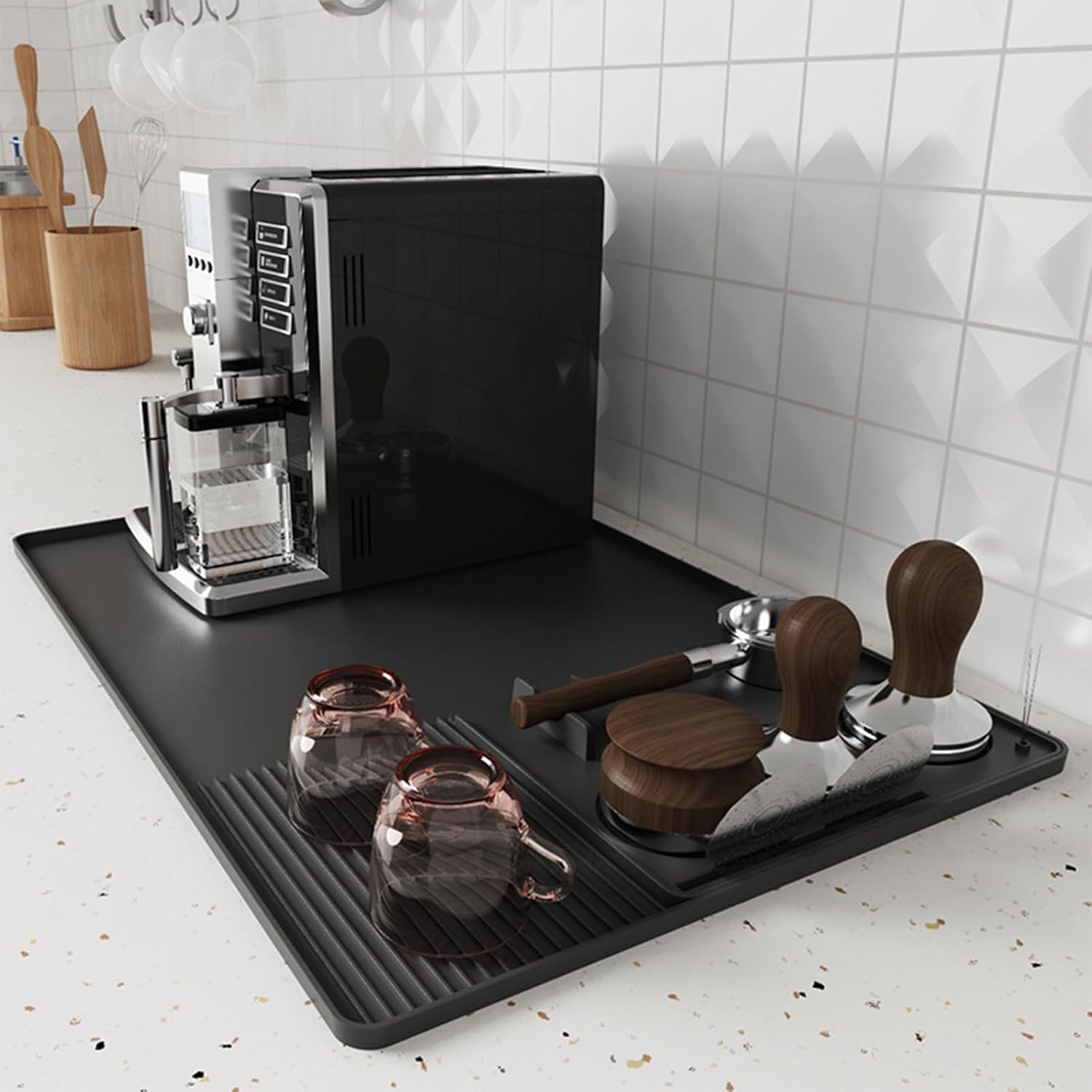 3-In-1 Silicone Coffee Mat Mul - Bar Mat Rubber recension och pris
