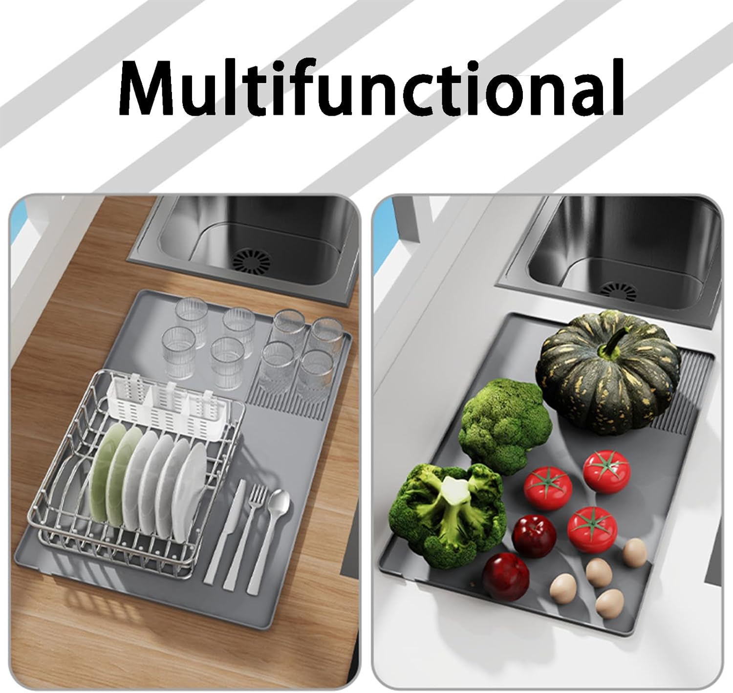 3-In-1 Silicone Coffee Mat Mul - Bar Mat Rubber recension och pris