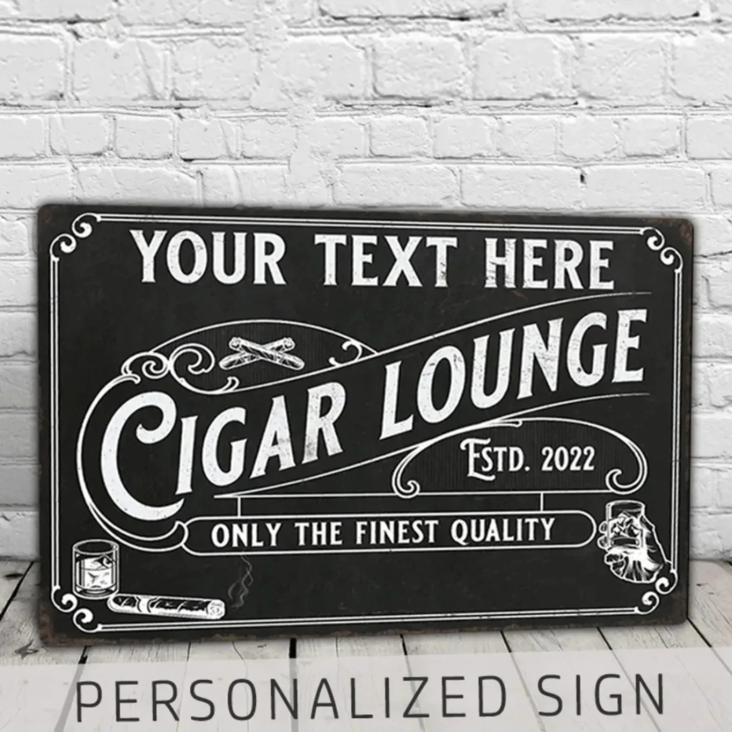 CIFbuy Customizable Cigar Alum - Home Bar Lounge recension och pris
